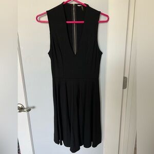 Black plunge v dress